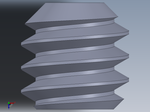 UNC 平头紧定螺钉-UNC SET SCREW 10-24 x0.187.SLDPRT俯视缩略图