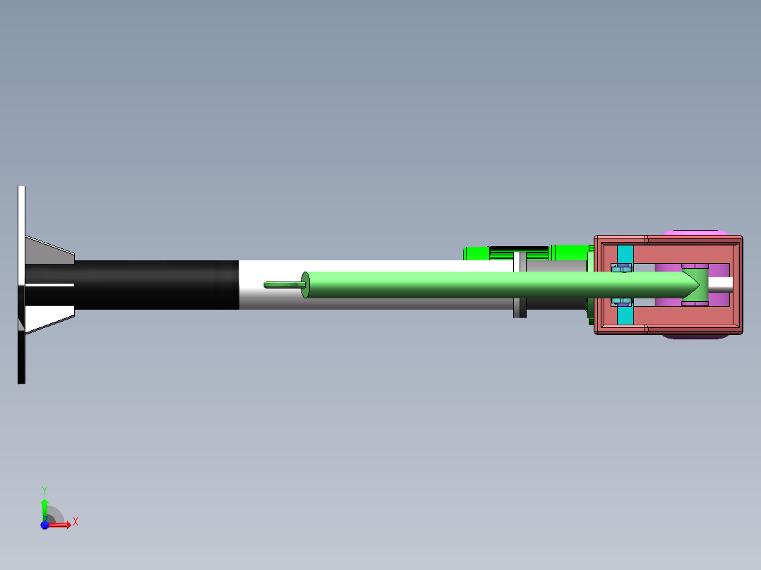 平衡吊设计CAD二维图及sw三维模型530527前视图