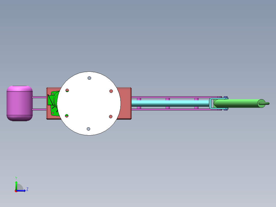 平衡吊设计CAD二维图及sw三维模型530527左视图