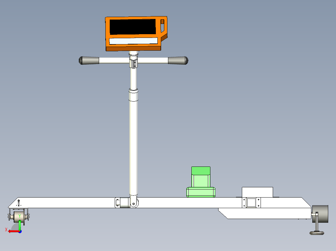 火车轨道检测装置含全套图纸设计资料后视图