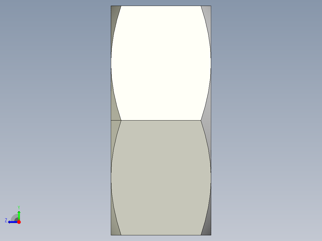 DIN 934 螺母-M3 Nut.STEP右视图