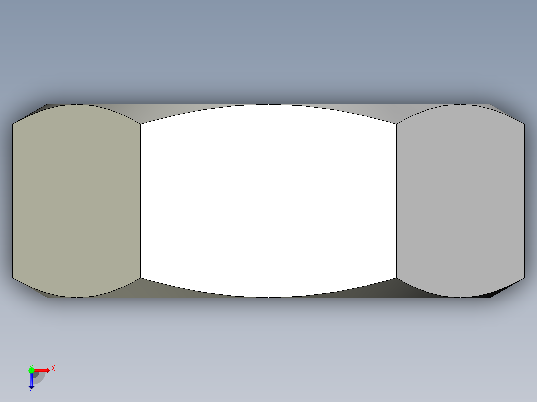 DIN 934 螺母-M3 Nut.STEP俯视图
