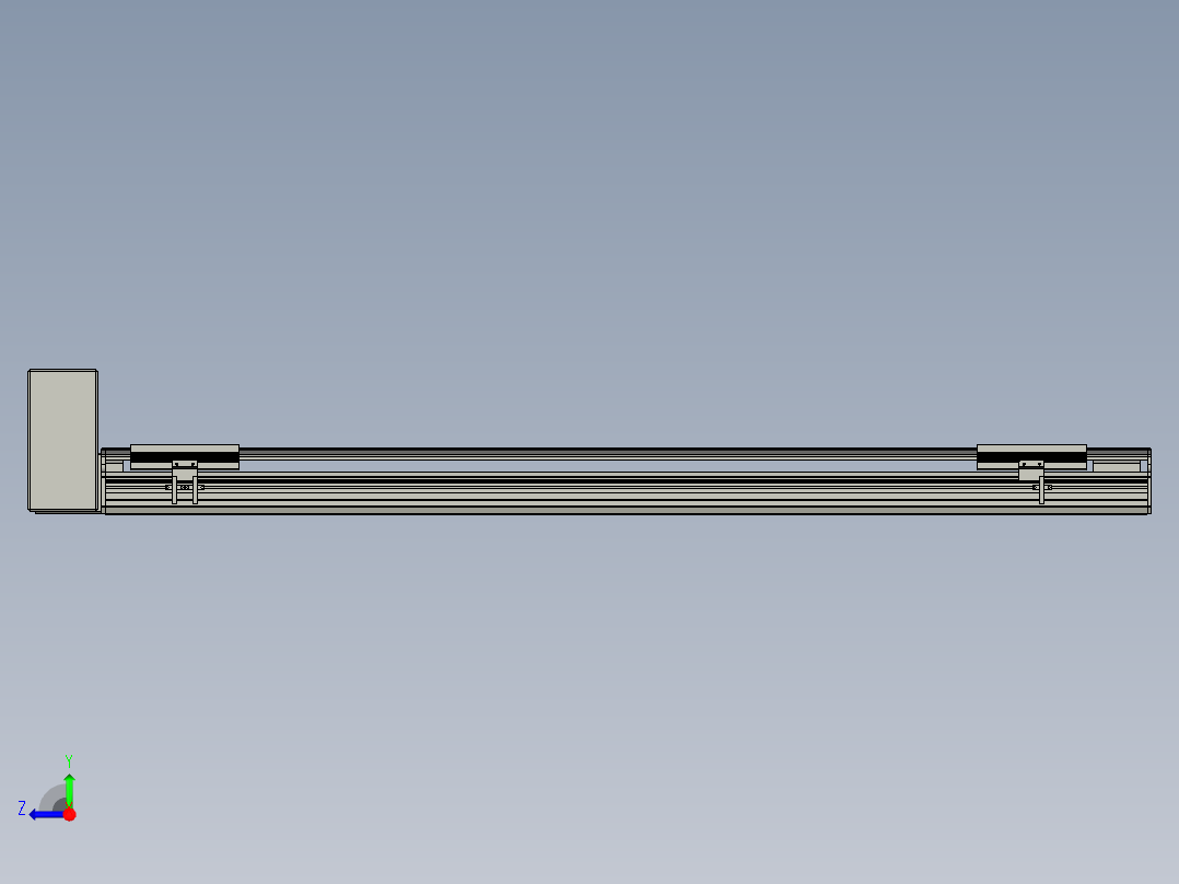 直线模组LHB17-L40-S1150-RU设计图纸右视图