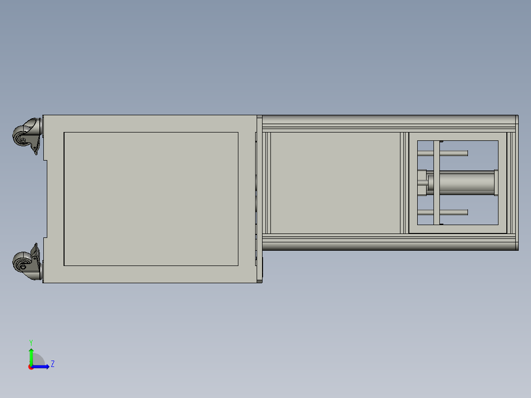 行程可调冲床左视图