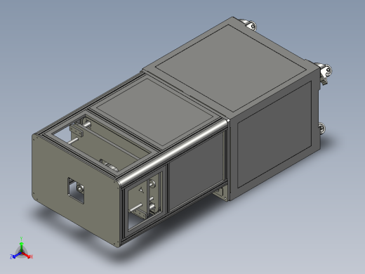 行程可调冲床正等轴测缩略图