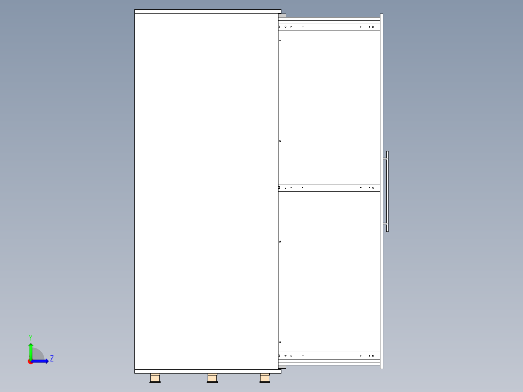 冷藏酒柜左视图