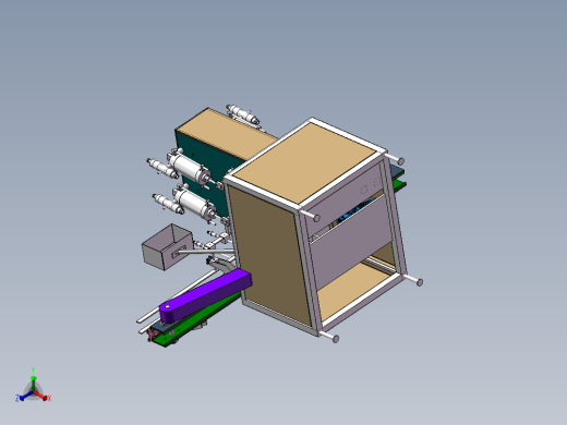 4头四工位灌装机正等轴测缩略图
