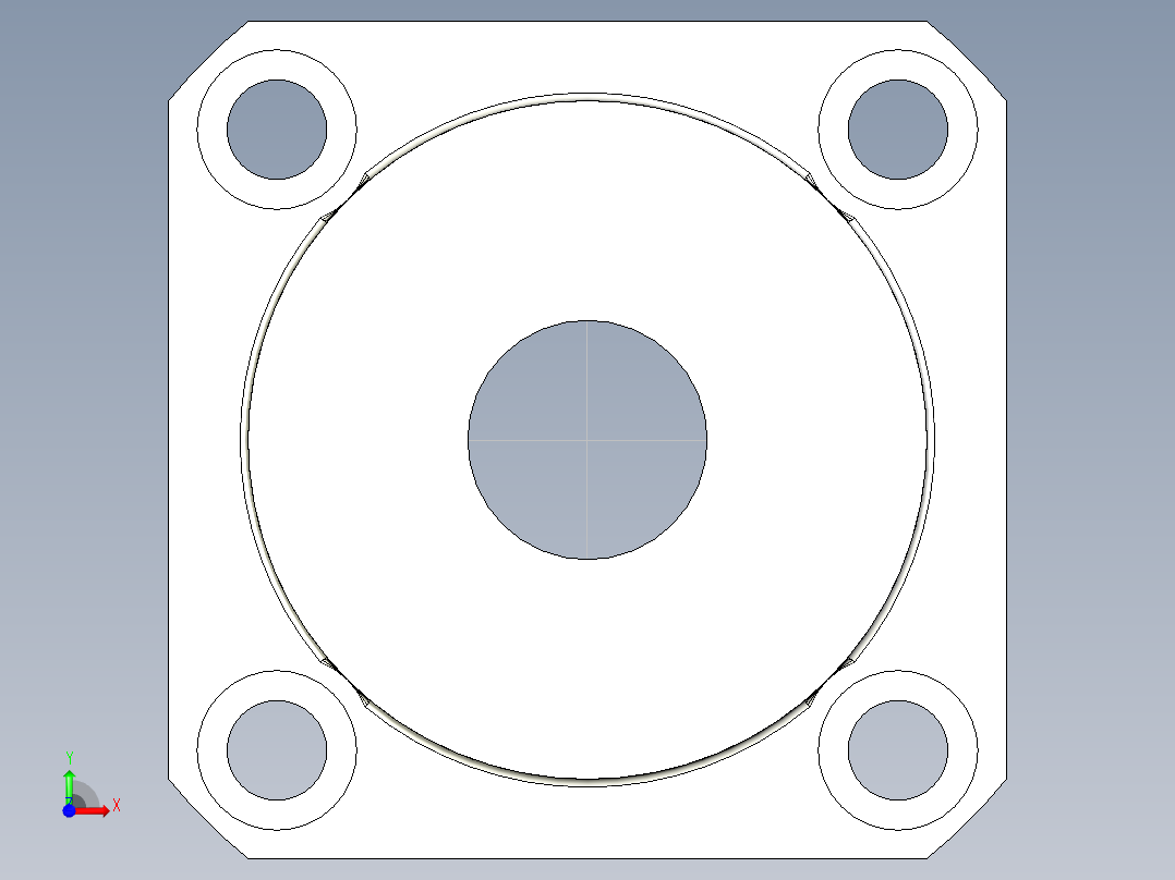 軸承座(雙軸承型)BSRWN-3D多系列多零件图纸模型前视图