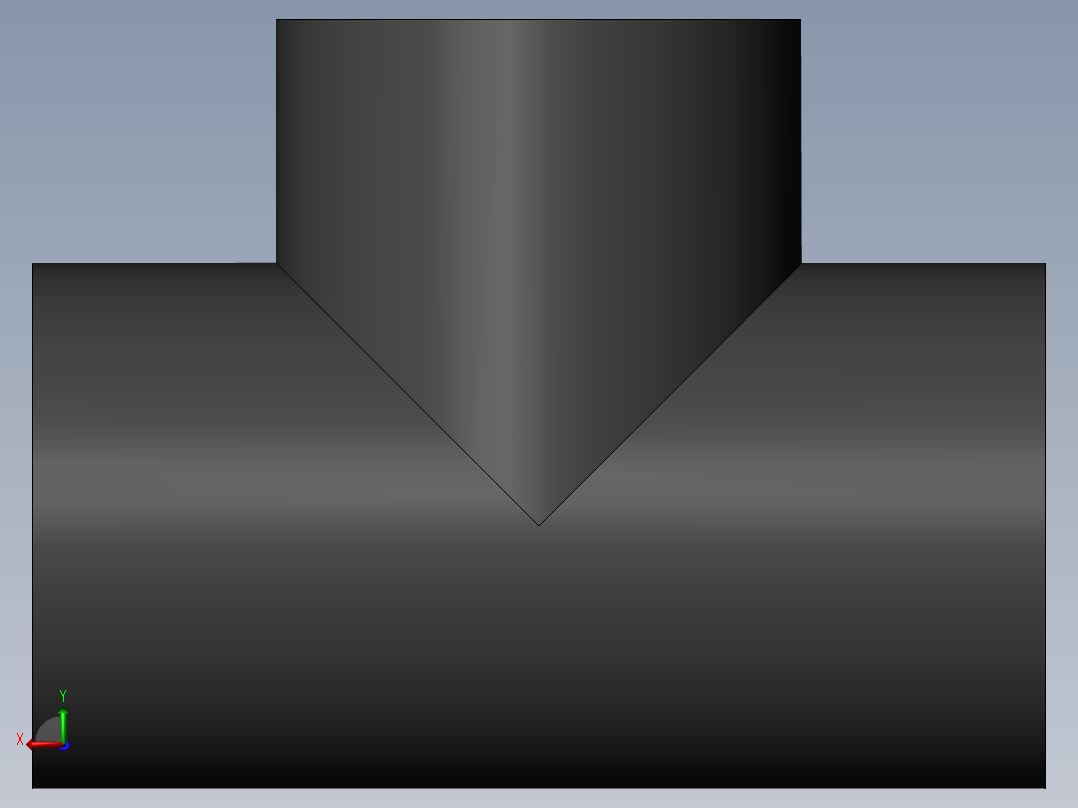 PVC管件-6in_Tee左视图