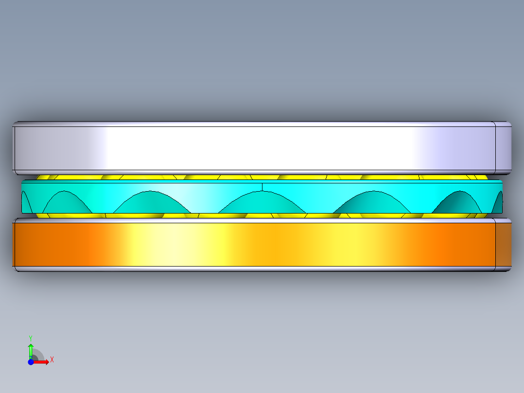 平面推力球轴承51103前视图