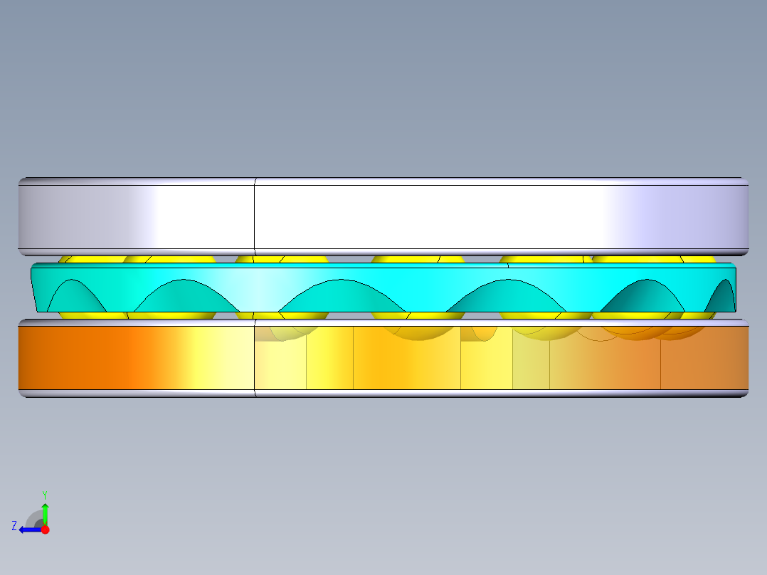 平面推力球轴承51103右视图