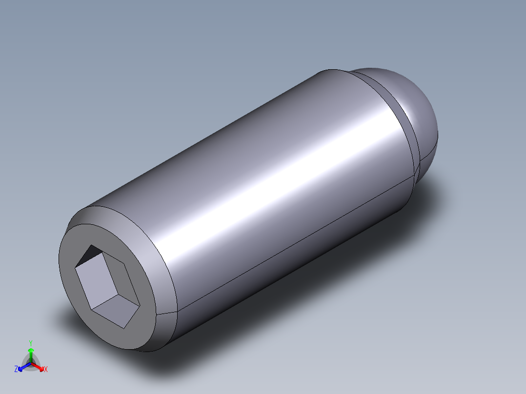 定位柱(中荷重)(英吋) 2B03-3D多系列多零件图纸模型主视图