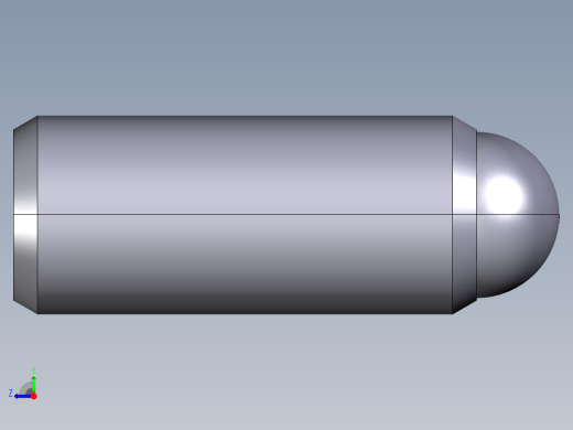 定位柱(中荷重)(英吋) 2B03-3D多系列多零件图纸模型右视缩略图