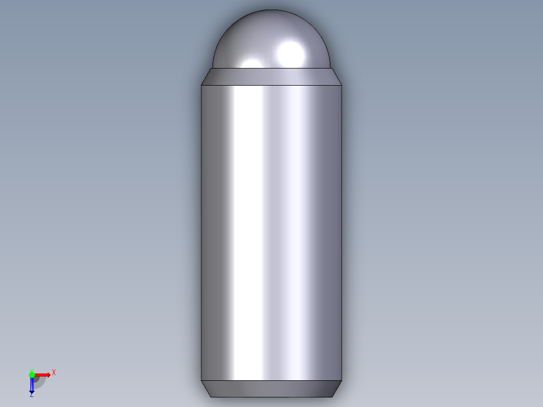 定位柱(中荷重)(英吋) 2B03-3D多系列多零件图纸模型俯视图