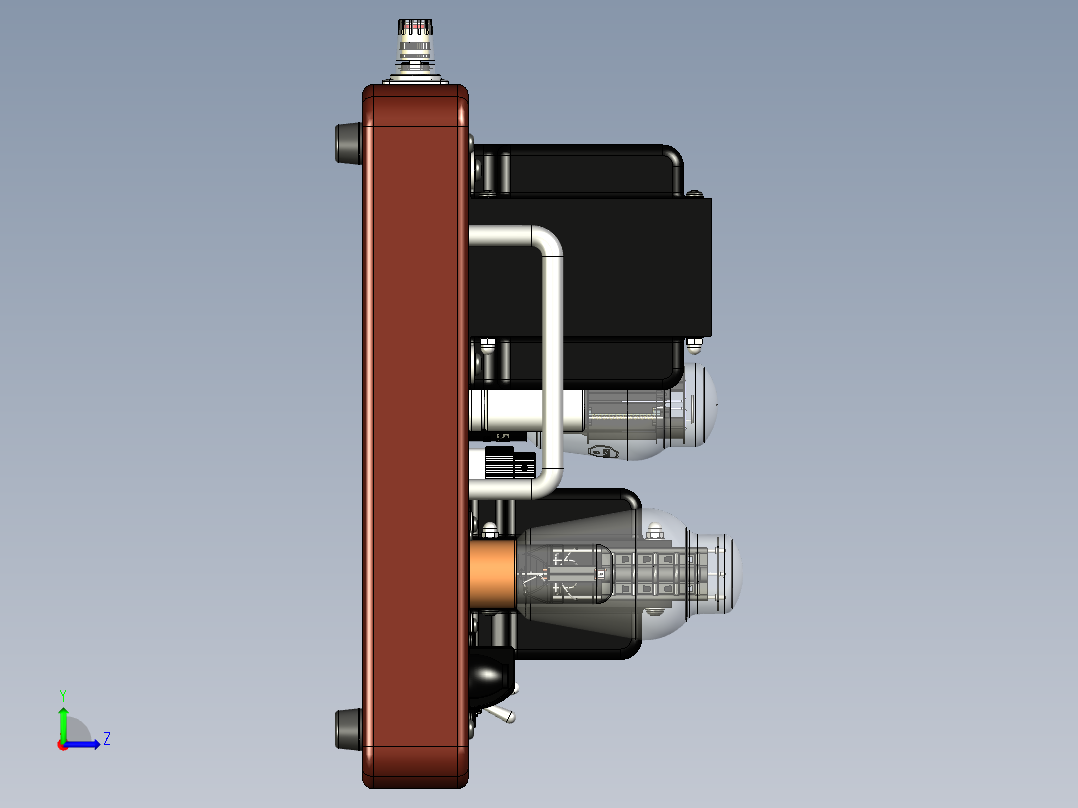 功率放大器左视图