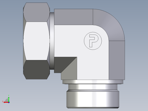 卡套式工业通用硬管接头EO_Male_stud_elbow_WE42LRCF后视缩略图