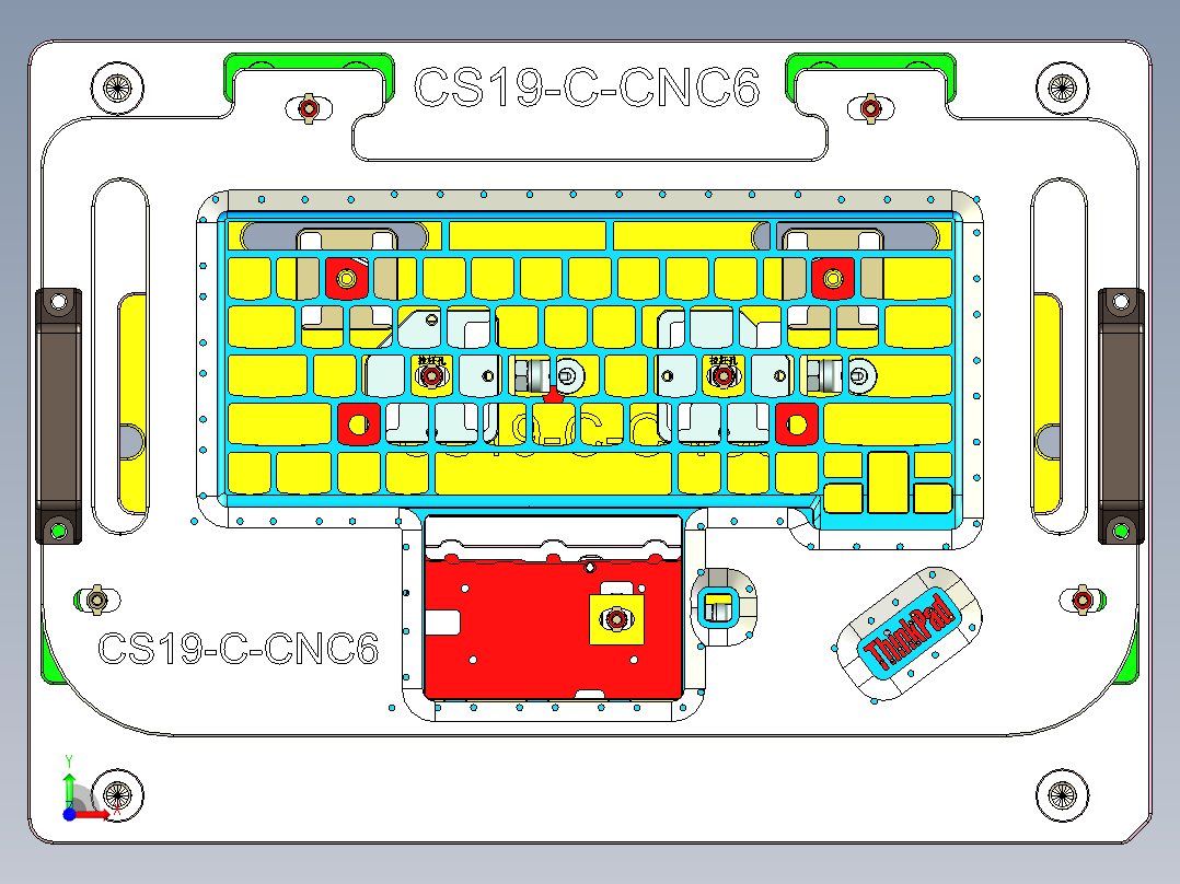 CS19-C-CNC6笔记本CNC工装夹具三维模型-180720前视图