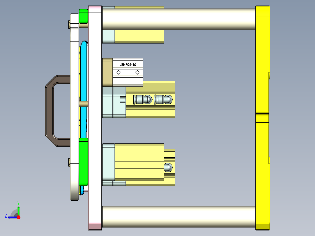 CS19-C-CNC6笔记本CNC工装夹具三维模型-180720右视图