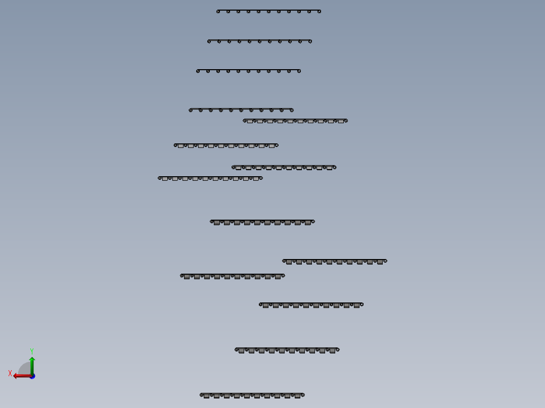 转弯链板 SS881系列后视图