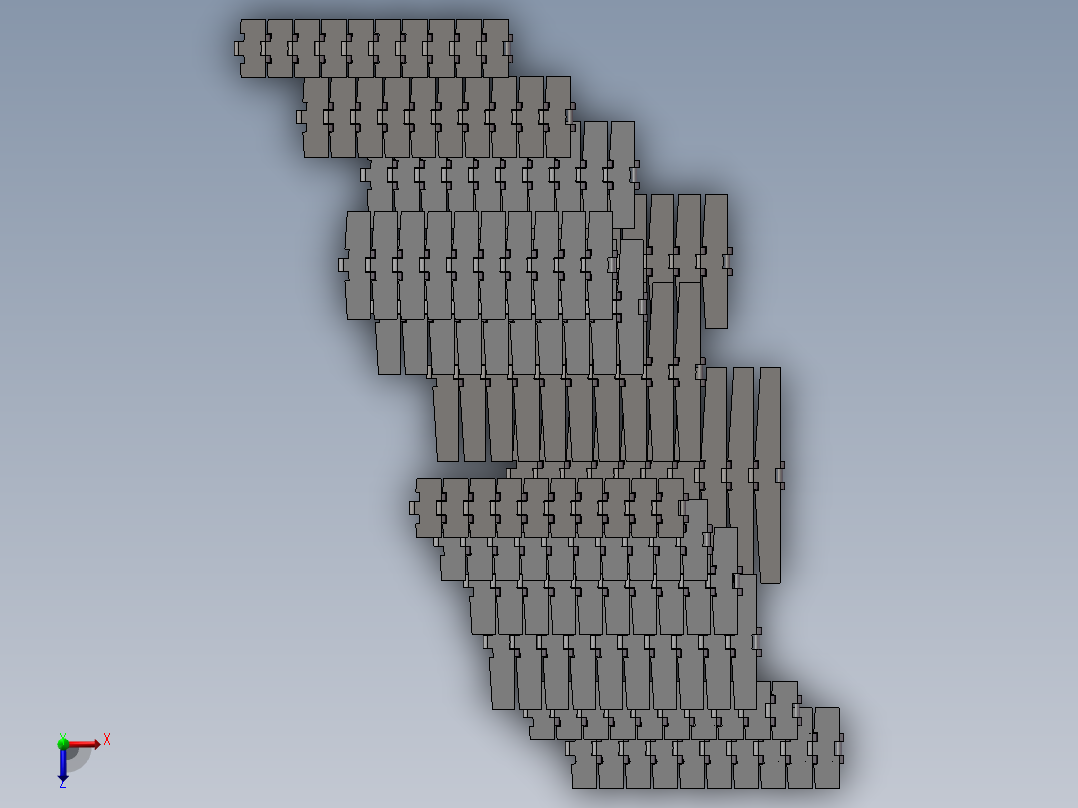 转弯链板 SS881系列俯视图