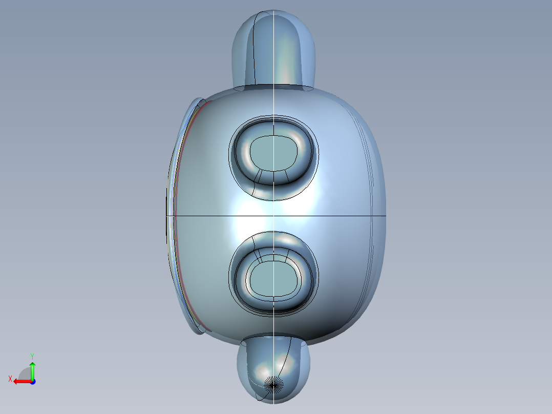 冰墩墩模型后视图