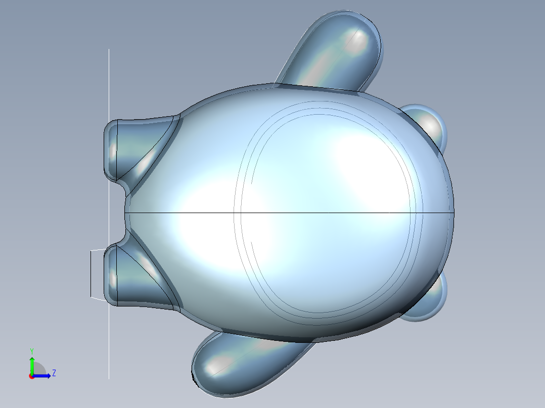 冰墩墩模型左视图