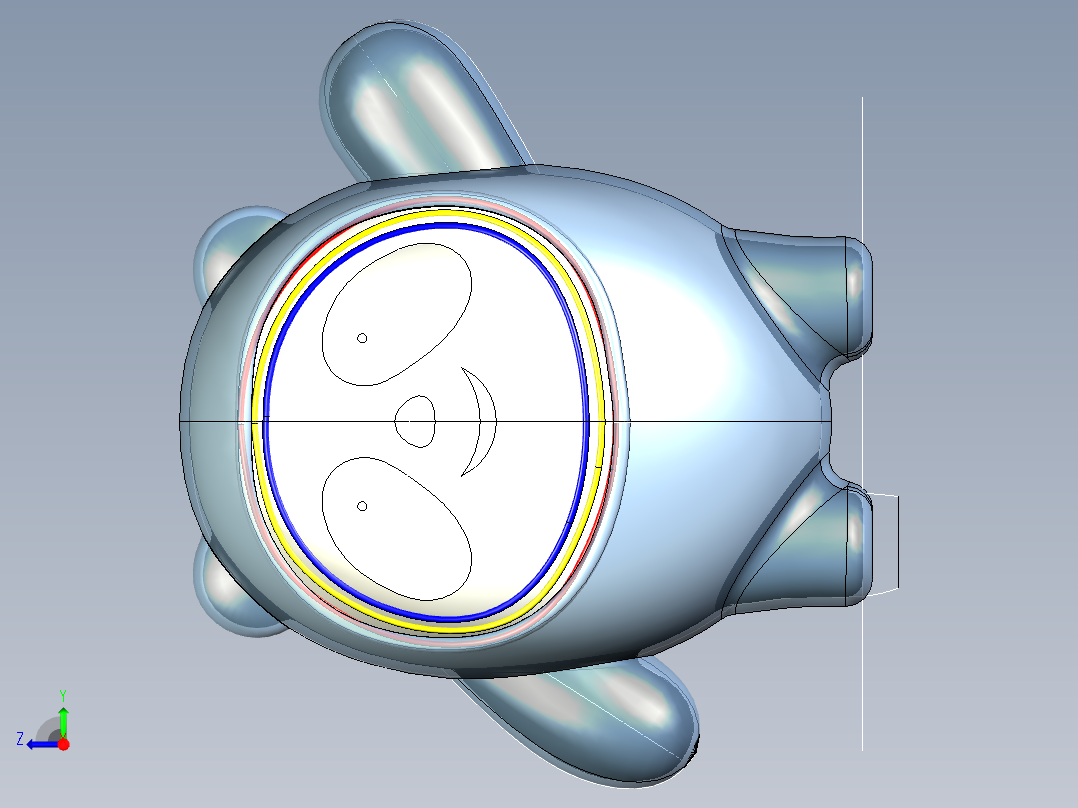 冰墩墩模型右视图