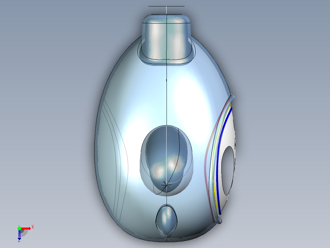 冰墩墩模型俯视图