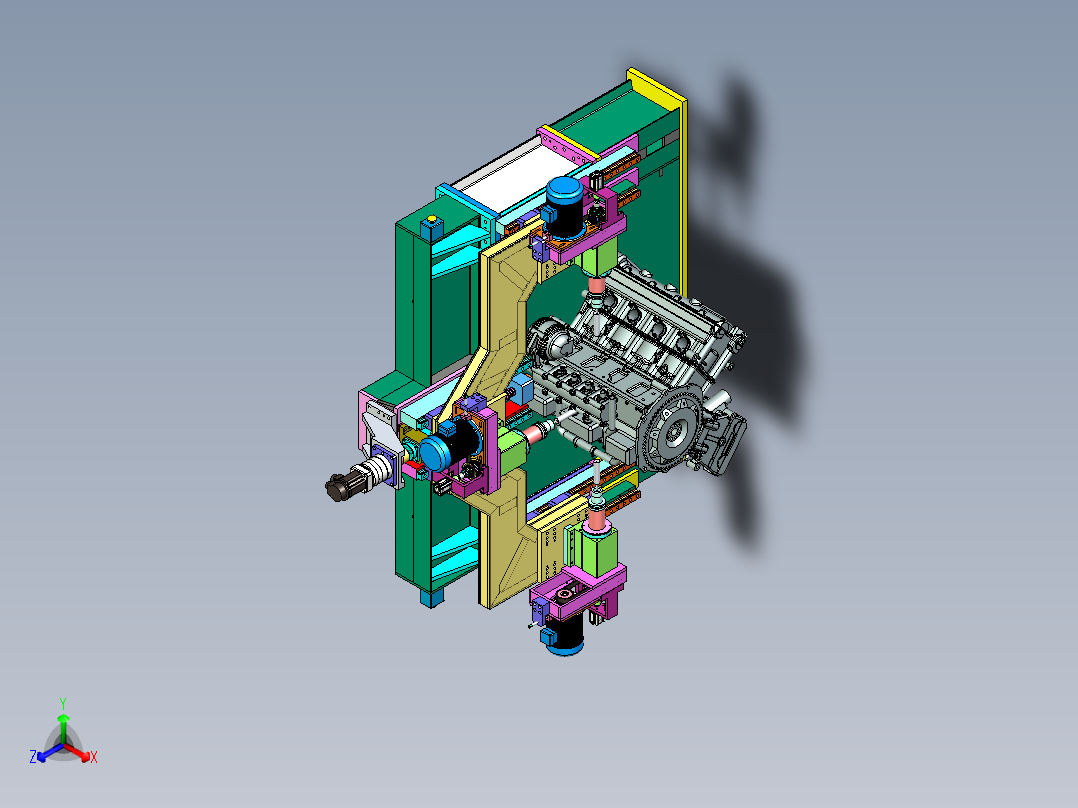 发动机三面螺栓自动锁紧专机设计
