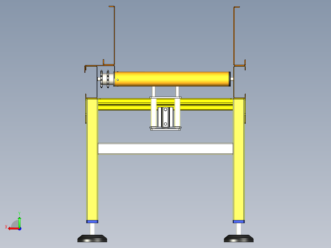 滚筒架模型图后视图