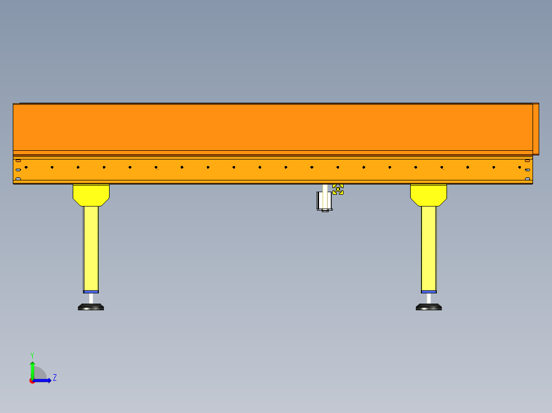 滚筒架模型图左视图