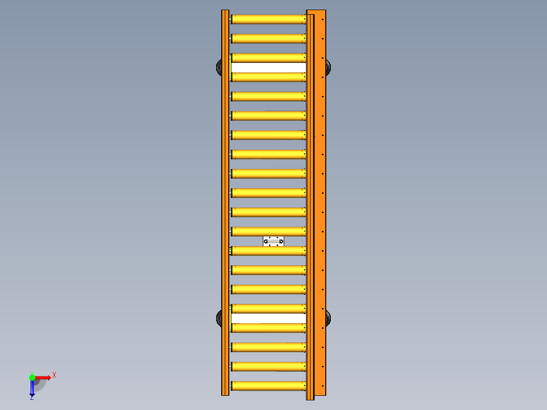 滚筒架模型图俯视图
