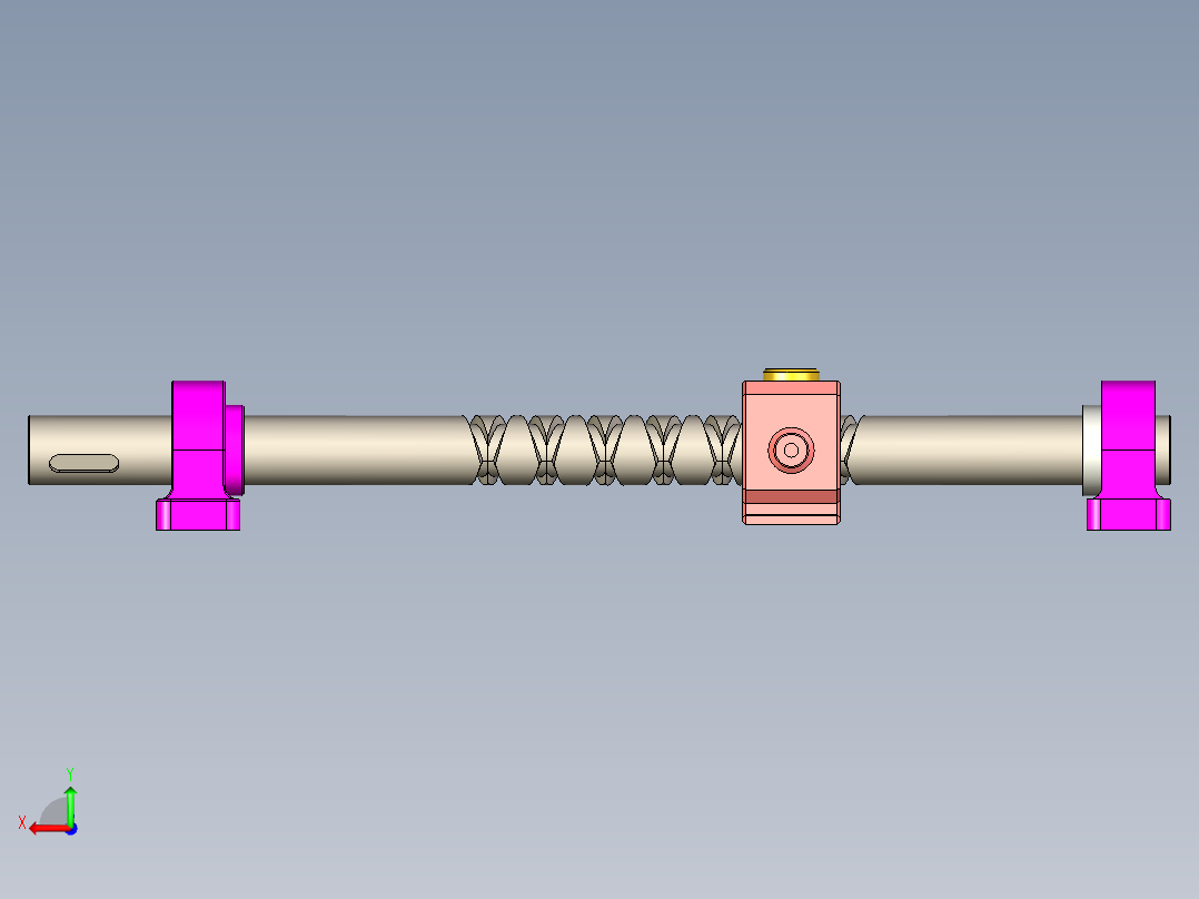 B2004383-反向螺杆 - 水平卷绕机制后视图