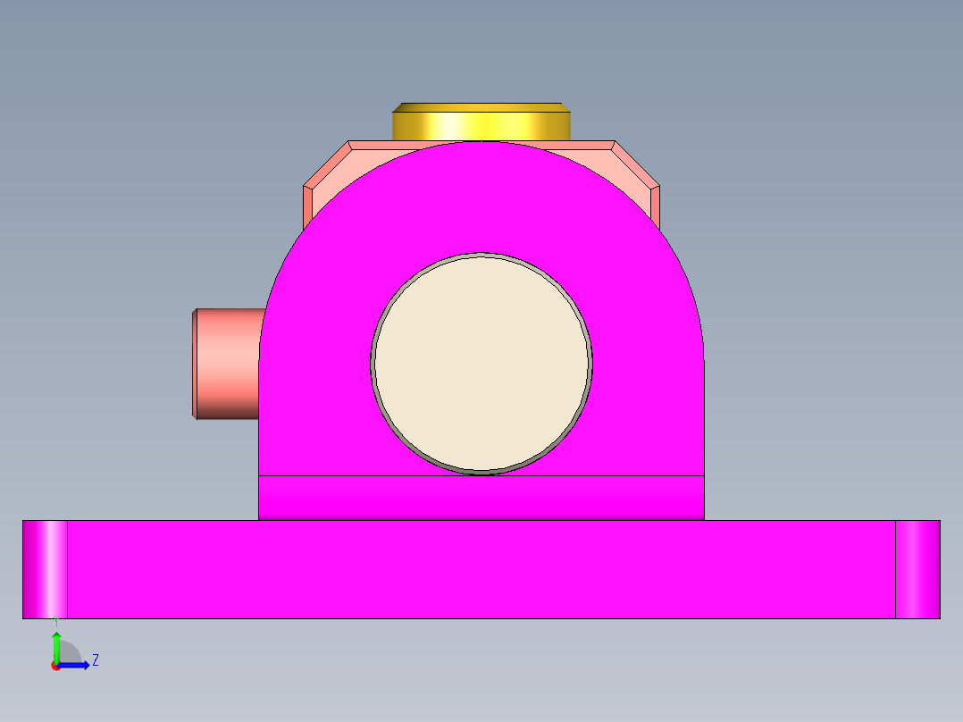 B2004383-反向螺杆 - 水平卷绕机制左视图