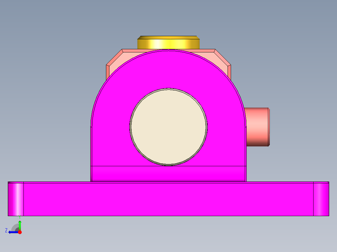 B2004383-反向螺杆 - 水平卷绕机制右视图
