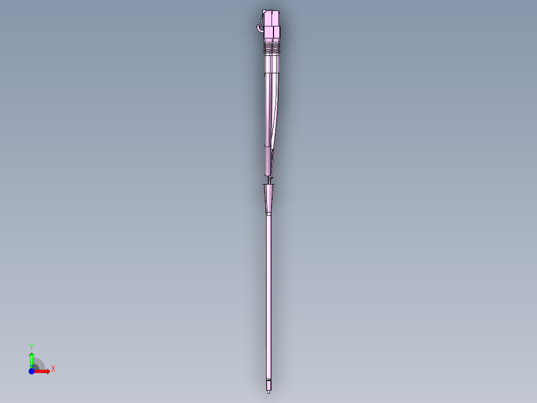 37针矩形连接器，400mm（MIL-DTL-83513）RJ-45和铲形电缆前视图