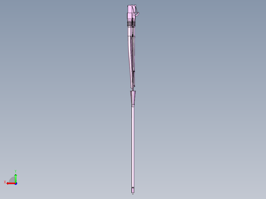 37针矩形连接器，400mm（MIL-DTL-83513）RJ-45和铲形电缆后视图