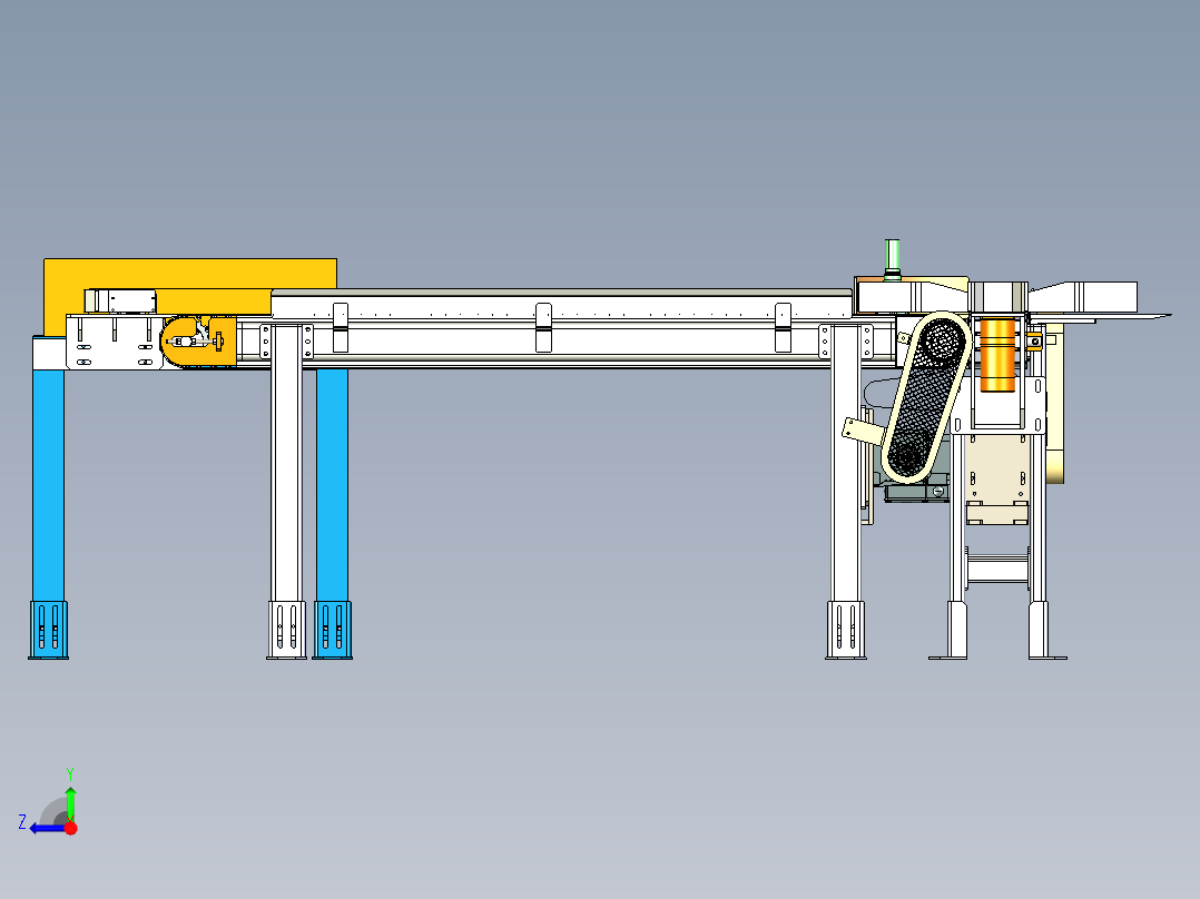输送带送料机构右视图