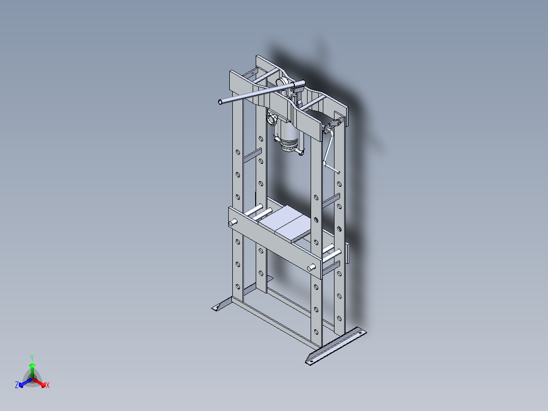 15吨液压机正等轴测图