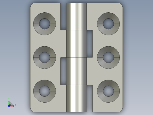 六孔铰链CL233-2合页65x55前视缩略图