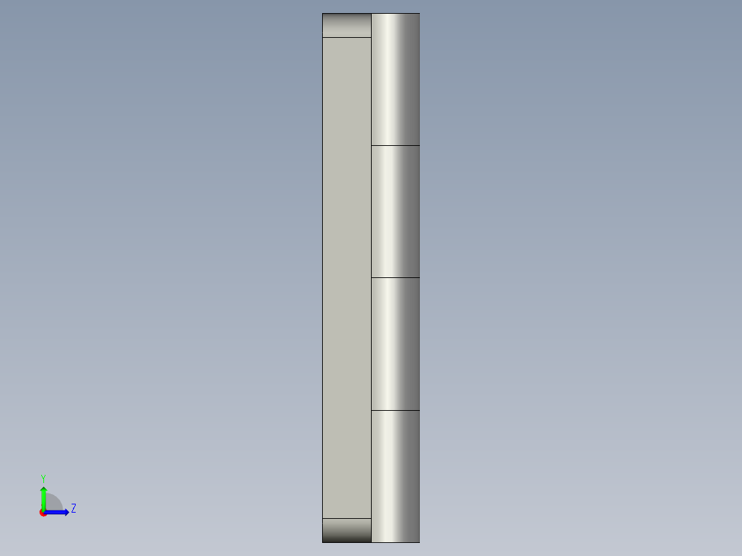 六孔铰链CL233-2合页65x55左视图