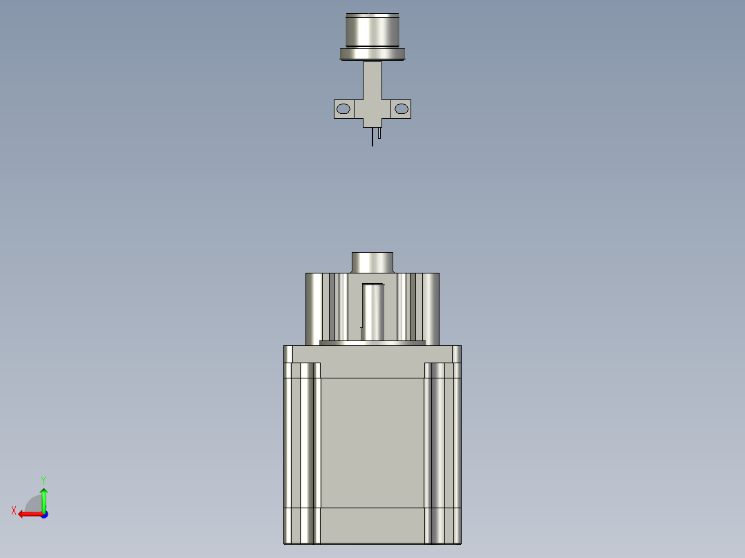 旋转工作台后视图