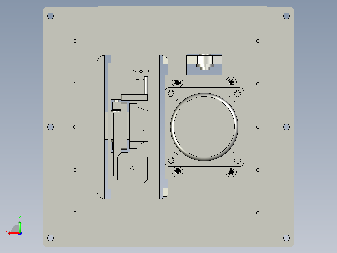 摇摆机主体后视图