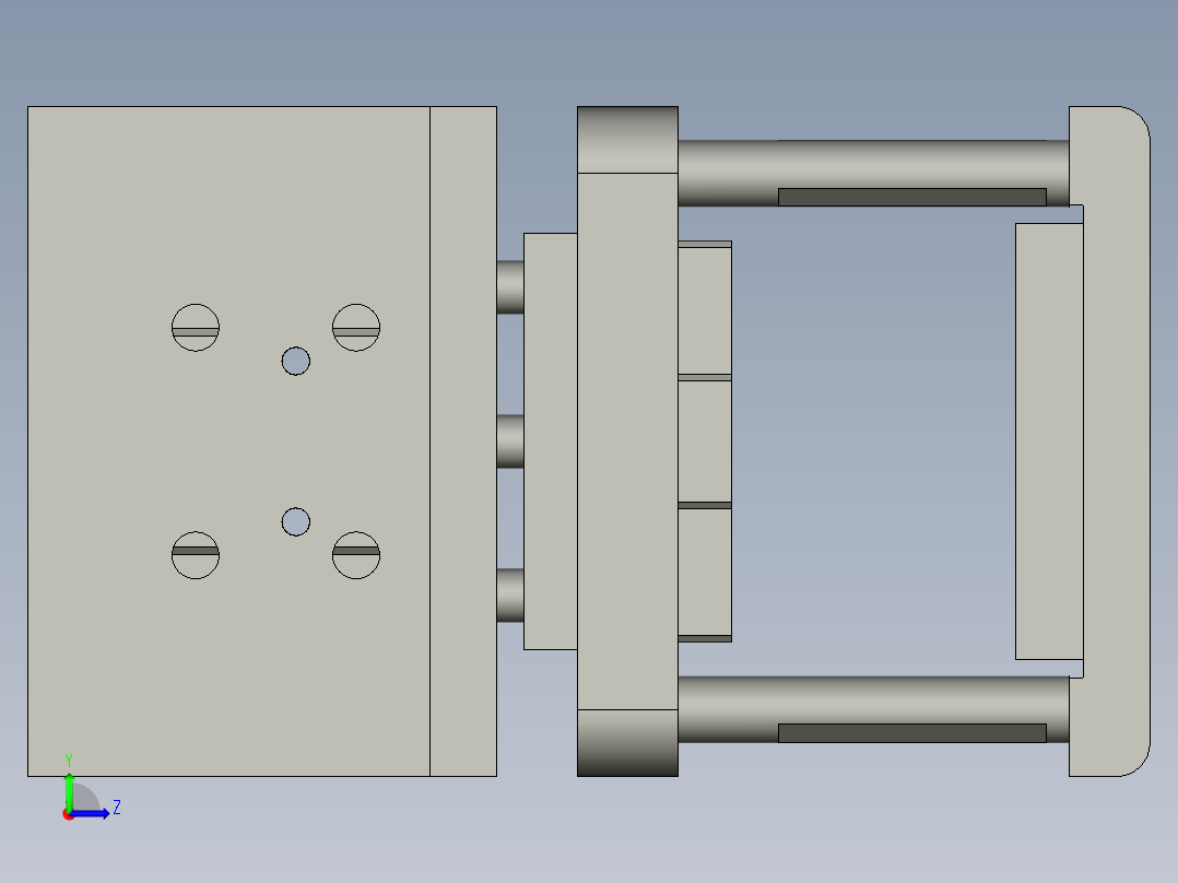 下顶升机构左视图