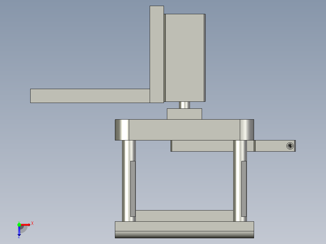 下顶升机构俯视图
