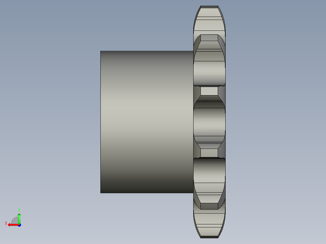 链轮10B-12滚筒轴后视图