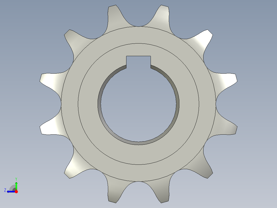 链轮10B-12滚筒轴右视图