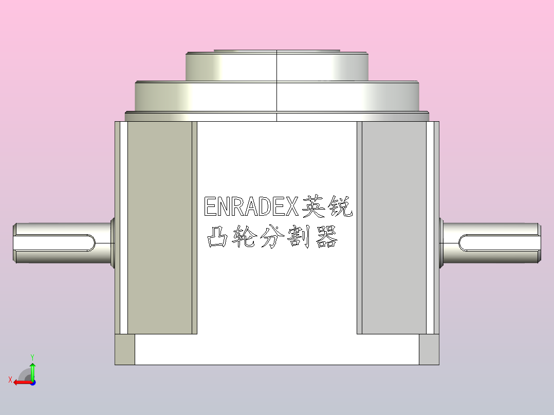 ER-RU80DT英锐凸轮分割器配电机全套3D图档后视图