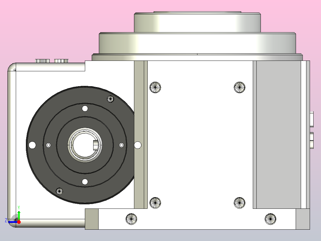 ER-RU80DT英锐凸轮分割器配电机全套3D图档右视图