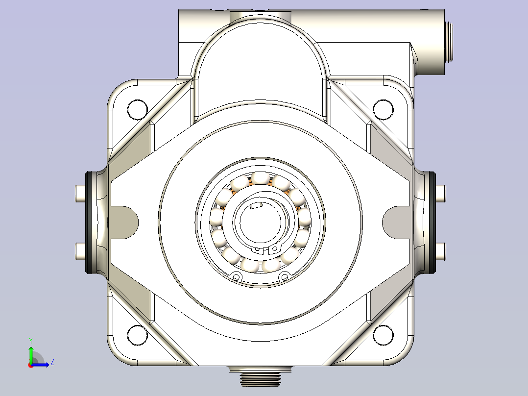 斜盘柱塞泵左视图